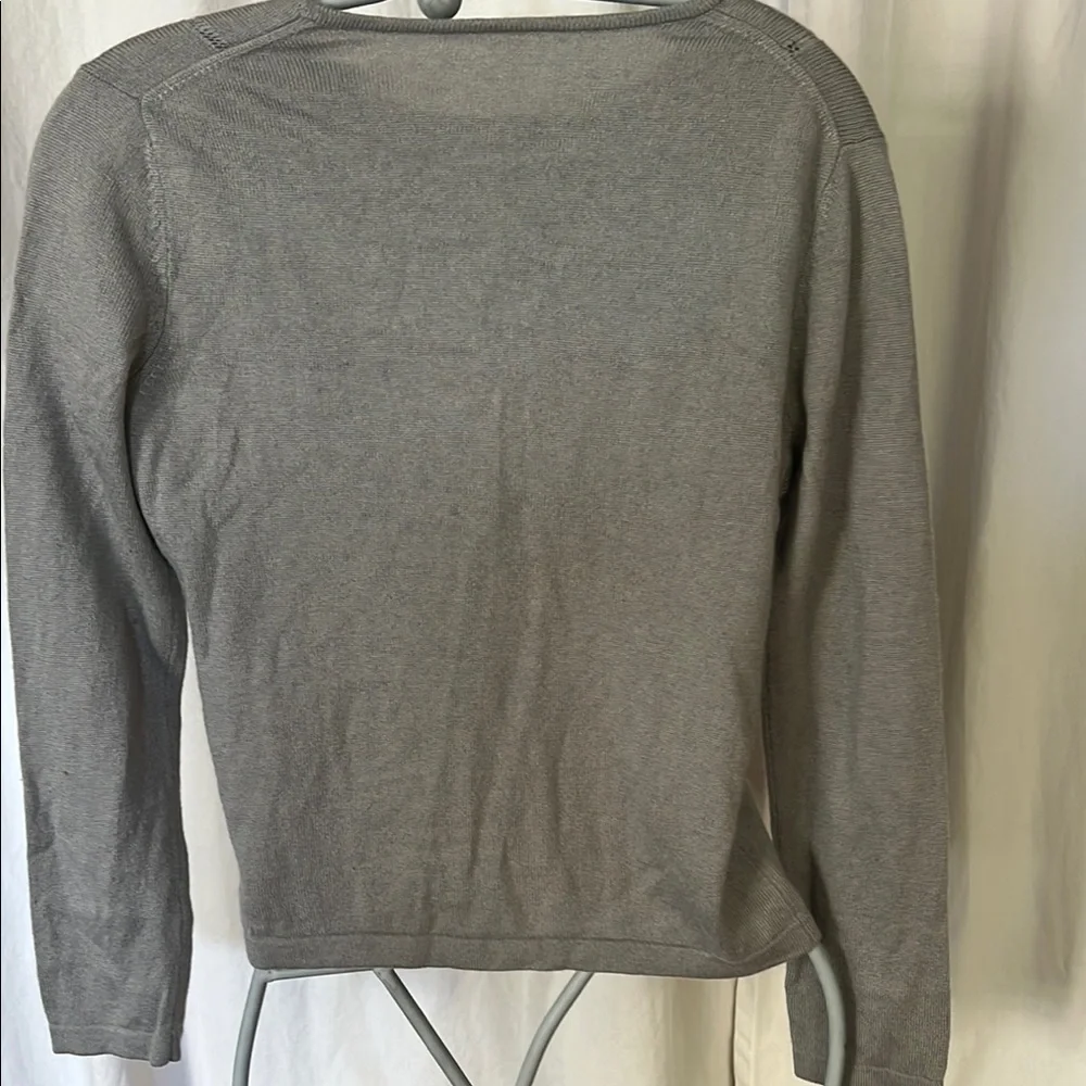 Silk cashmere grey pullover women’s soft classic sweater s/xs - Picture 3 of 8